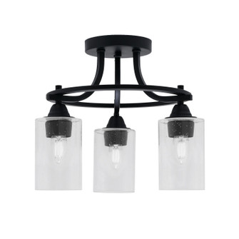 Paramount Three Light Semi-Flush Mount in Matte Black (200|3417-MB-300)