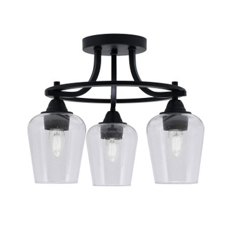 Paramount Three Light Semi-Flush Mount in Matte Black (200|3417-MB-210)