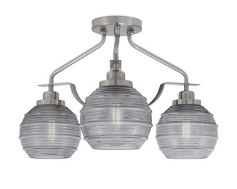 Odyssey Three Light Semi-Flush Mount in Brushed Nickel (200|2607-BN-5112)