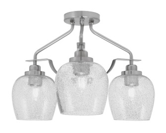 Odyssey Three Light Semi-Flush Mount in Brushed Nickel (200|2607-BN-4812)