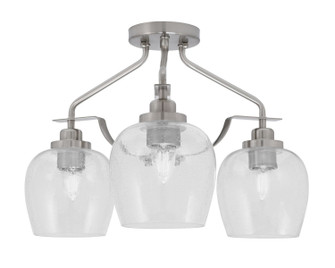Odyssey Three Light Semi-Flush Mount in Brushed Nickel (200|2607-BN-4810)