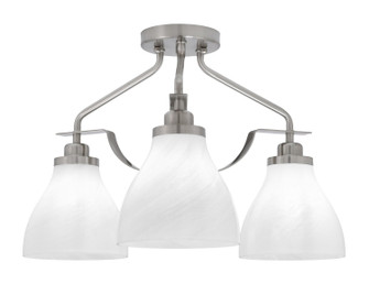Odyssey Three Light Semi-Flush Mount in Brushed Nickel (200|2607-BN-4761)