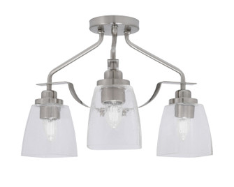Odyssey Three Light Semi-Flush Mount in Brushed Nickel (200|2607-BN-461)