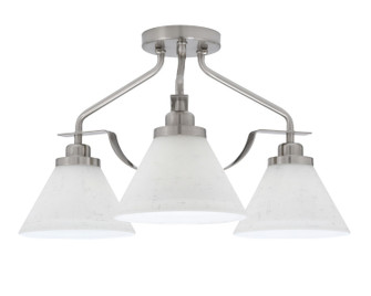 Odyssey Three Light Semi-Flush Mount in Brushed Nickel (200|2607-BN-312)