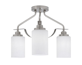 Odyssey Three Light Semi-Flush Mount in Brushed Nickel (200|2607-BN-310)