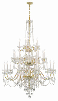 Traditional Crystal 25 Light Chandelier in Polished Brass (60|1156-PB-CL-MWP)