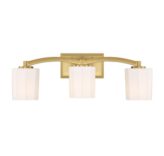 Whitney Three Light Bathroom Vanity in Warm Brass (51|8-7710-3-322)