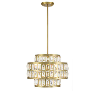 Renzo Three Light Pendant in Warm Brass (51|7-9044-3-322)