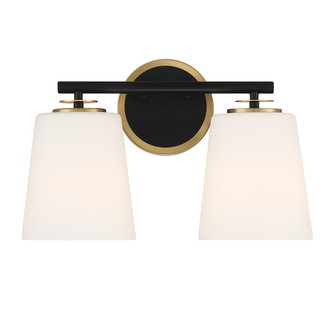 Three Light Bathroom Vanity in Matte Black and Natural Brass (446|M80078MBKNB)