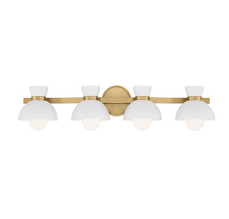 Four Light Bathroom Vanity in Natural Brass (446|M80076NB)