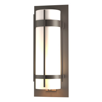 Banded One Light Outdoor Wall Sconce in Coastal Dark Smoke (39|305895-SKT-77-GG0240)