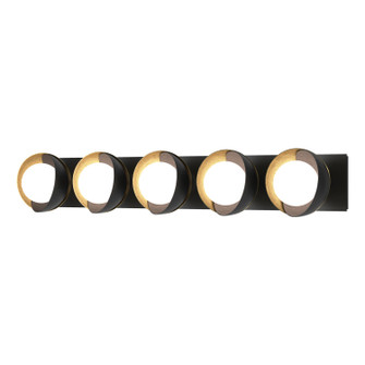 Brooklyn Brooklyn 5-Light Straight Double Shade Bath Sconce in Black (39|201379-SKT-10-86-GG0711)