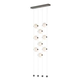 Abacus Abacus 9-Light Ceiling-to-Floor LED Pendant in Dark Smoke (39|139057-LED-STND-07-GG0668)