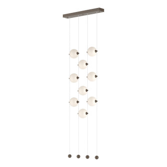 Abacus Abacus 9-Light Ceiling-to-Floor LED Pendant in Bronze (39|139057-LED-STND-05-GG0668)