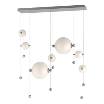 Abacus Abacus 7-Light Double Linear LED Pendant in Vintage Platinum (39|139054-LED-STND-82-GG0694)