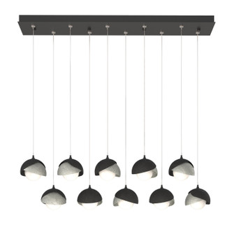 Brooklyn Brooklyn 10-Light Double Shade Pendant in Black (39|131205-SKT-STND-10-85-GG0711)