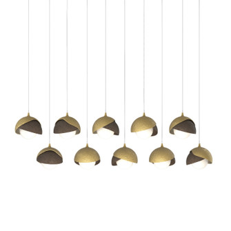 Brooklyn Brooklyn 10-Light Double Shade Pendant in Modern Brass (39|131205-SKT-LONG-86-05-GG0711)