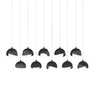Brooklyn Brooklyn 10-Light Double Shade Pendant in Black (39|131205-SKT-LONG-10-20-GG0711)