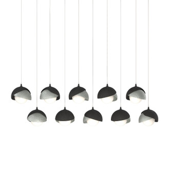 Brooklyn Brooklyn 10-Light Double Shade Pendant in Black (39|131205-SKT-LONG-10-82-GG0711)