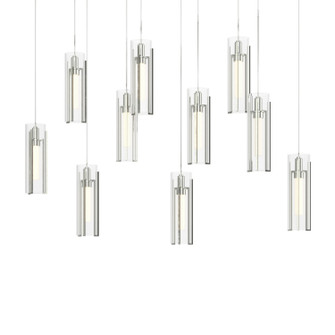 Exos Glass Exos Glass 10-Light Pendant in Sterling (39|131204-SKT-LONG-85-ZM0065)