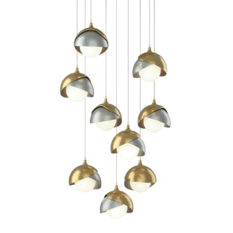 Brooklyn Brooklyn 9-Light Double Shade Pendant in Modern Brass (39|131105-SKT-LONG-86-82-GG0711)