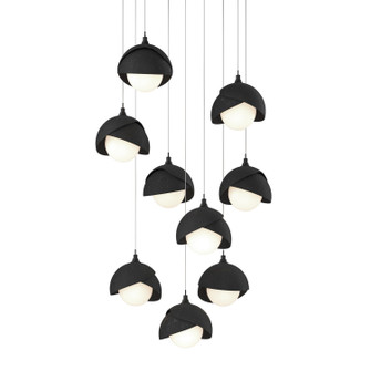 Brooklyn Brooklyn 9-Light Double Shade Pendant in Black (39|131105-SKT-LONG-10-10-GG0711)