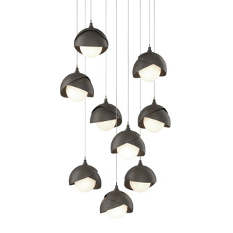 Brooklyn Brooklyn 9-Light Double Shade Pendant in Dark Smoke (39|131105-SKT-LONG-07-07-GG0711)