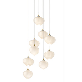 Ume Ume 9-Light Pendant in Modern Brass (39|131103-SKT-LONG-86-FD0710)