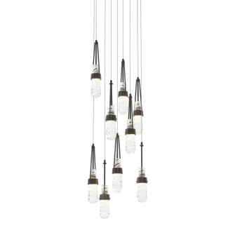 Link Link 9-Light Blown Glass Pendant in Black (39|131100-SKT-LONG-10-YJ0434)