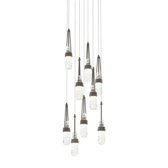 Link Link 9-Light Blown Glass Pendant in Dark Smoke (39|131100-SKT-LONG-07-YJ0434)