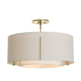 Exos Exos Double Shade Semi-Flush in Modern Brass (39|126503-SKT-86-SF1590-SE2290)