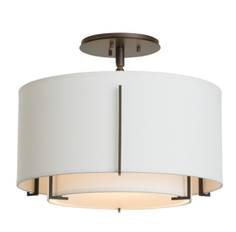 Exos Exos Small Double Shade Semi-Flush in Dark Smoke (39|126501-SKT-07-SF1099-SF1590)