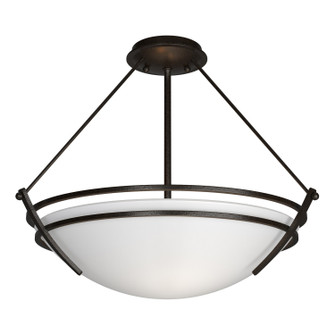 Tryne Three Light Semi Flush Mount in Oil Rubbed Bronze (39|124432-SKT-14-GG0020)