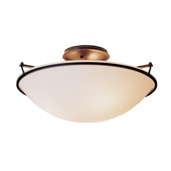 Simple Lines Three Light Semi-Flush Mount in Dark Smoke (39|124304-SKT-07-GG0053)