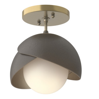 Brooklyn Brooklyn 1-Light Double Shade Semi-Flush in Modern Brass (39|121377-SKT-86-07-GG0711)