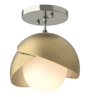 Brooklyn Brooklyn 1-Light Double Shade Semi-Flush in Sterling (39|121377-SKT-85-86-GG0711)