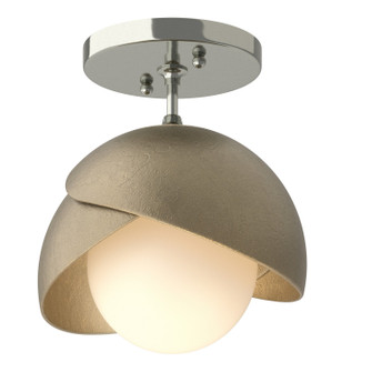 Brooklyn Brooklyn 1-Light Double Shade Semi-Flush in Sterling (39|121377-SKT-85-84-GG0711)