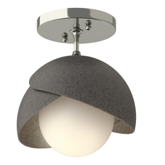 Brooklyn Brooklyn 1-Light Double Shade Semi-Flush in Sterling (39|121377-SKT-85-20-GG0711)