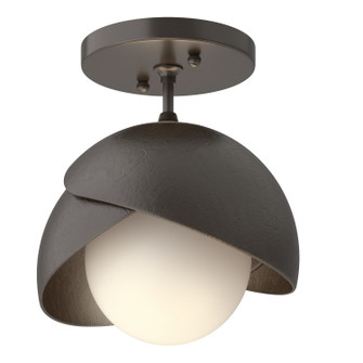 Brooklyn Brooklyn 1-Light Double Shade Semi-Flush in Oil Rubbed Bronze (39|121377-SKT-14-14-GG0711)