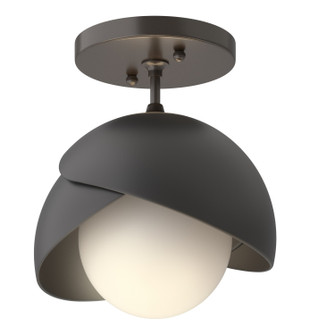 Brooklyn Brooklyn 1-Light Double Shade Semi-Flush in Oil Rubbed Bronze (39|121377-SKT-14-10-GG0711)