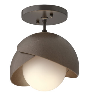 Brooklyn Brooklyn 1-Light Double Shade Semi-Flush in Oil Rubbed Bronze (39|121377-SKT-14-05-GG0711)