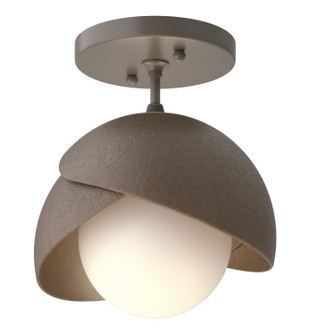 Brooklyn Brooklyn 1-Light Double Shade Semi-Flush in Dark Smoke (39|121377-SKT-07-05-GG0711)
