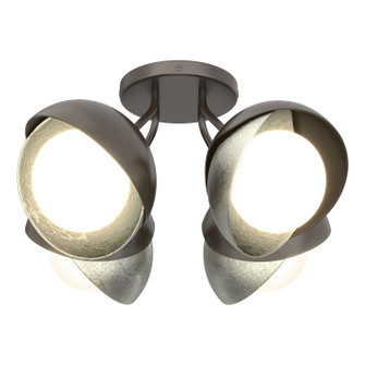 Brooklyn Brooklyn 4-Light Double Shade Semi-Flush in Oil Rubbed Bronze (39|121376-SKT-14-85-GG0711)