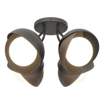 Brooklyn Brooklyn 4-Light Double Shade Semi-Flush in Black (39|121376-SKT-10-05-GG0711)