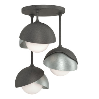 Brooklyn Brooklyn 3-Light Double Shade Semi-Flush in Natural Iron (39|121374-SKT-20-82-GG0711)