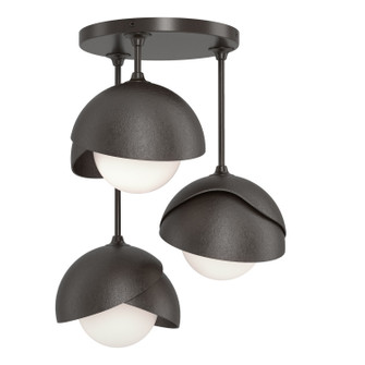 Brooklyn Brooklyn 3-Light Double Shade Semi-Flush in Oil Rubbed Bronze (39|121374-SKT-14-14-GG0711)