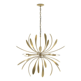 Dahlia Six Light Chandelier in Modern Brass (39|104350-SKT-86)