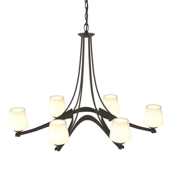 Ribbon Oval Ribbon 6 Arm Chandelier in Dark Smoke (39|104106-SKT-07-GG0236)