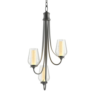 Flora Three Light Chandelier in Black (39|103033-SKT-10-ZS0354)