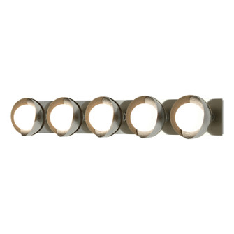 Brooklyn Brooklyn 5-Light Straight Double Shade Bath Sconce in Sterling (39|201379-SKT-85-84-GG0711)